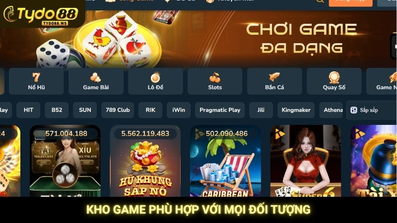 Giới thiệu Tydo88 - Hành trình trở thành nhà cái số 1 3 Kho game phù hợp với mọi đối tượng