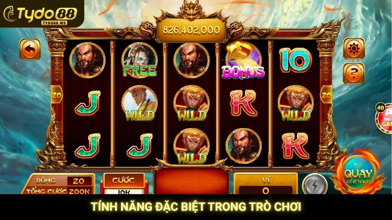 Nổ hũ Tây Du Ký - Săn hũ trùng Jackpot lớn cùng Tôn Ngộ Không 3 Tính năng đặc biệt trong trò chơi