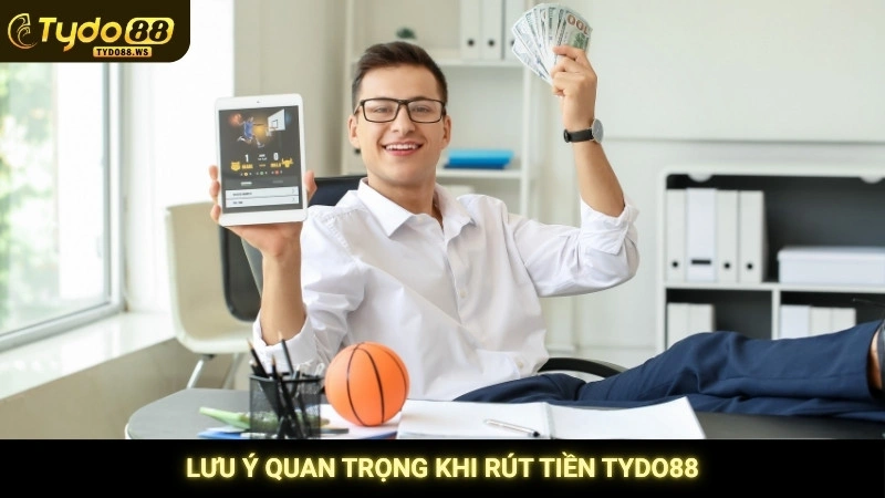 Rút tiền Tydo88 - An toàn, siêu tốc về tài khoản trong 3 phút 3 Lưu ý quan trọng khi rút tiền Tydo88
