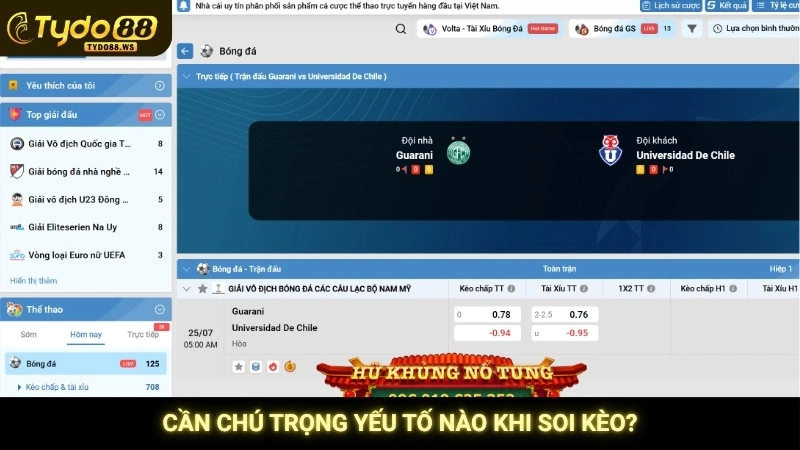 Soi kèo bóng đá hôm nay - Nhận định chuyên gia từ Tydo88 4 Cần chú trọng yếu tố nào khi soi kèo?