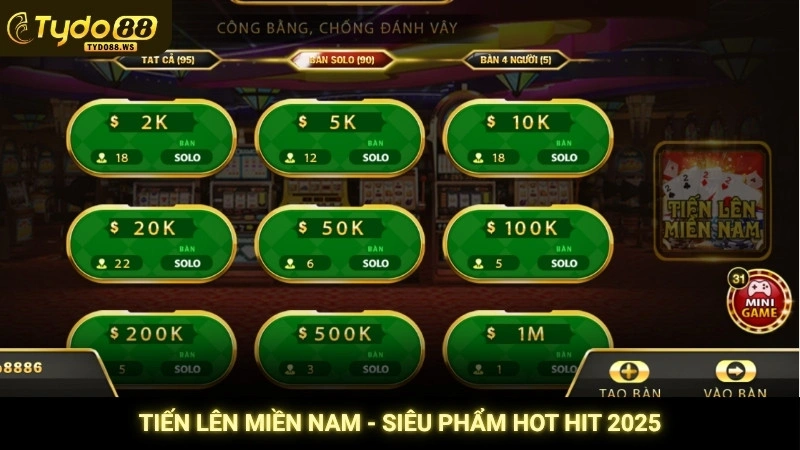 Tiến lên miền Nam - Chơi game bài & đổi thưởng uy tín 2 Tiến lên miền Nam - Siêu phẩm hot hit 2025
